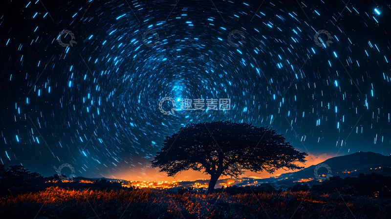 高清大图下载【趣麦麦图】星空树
