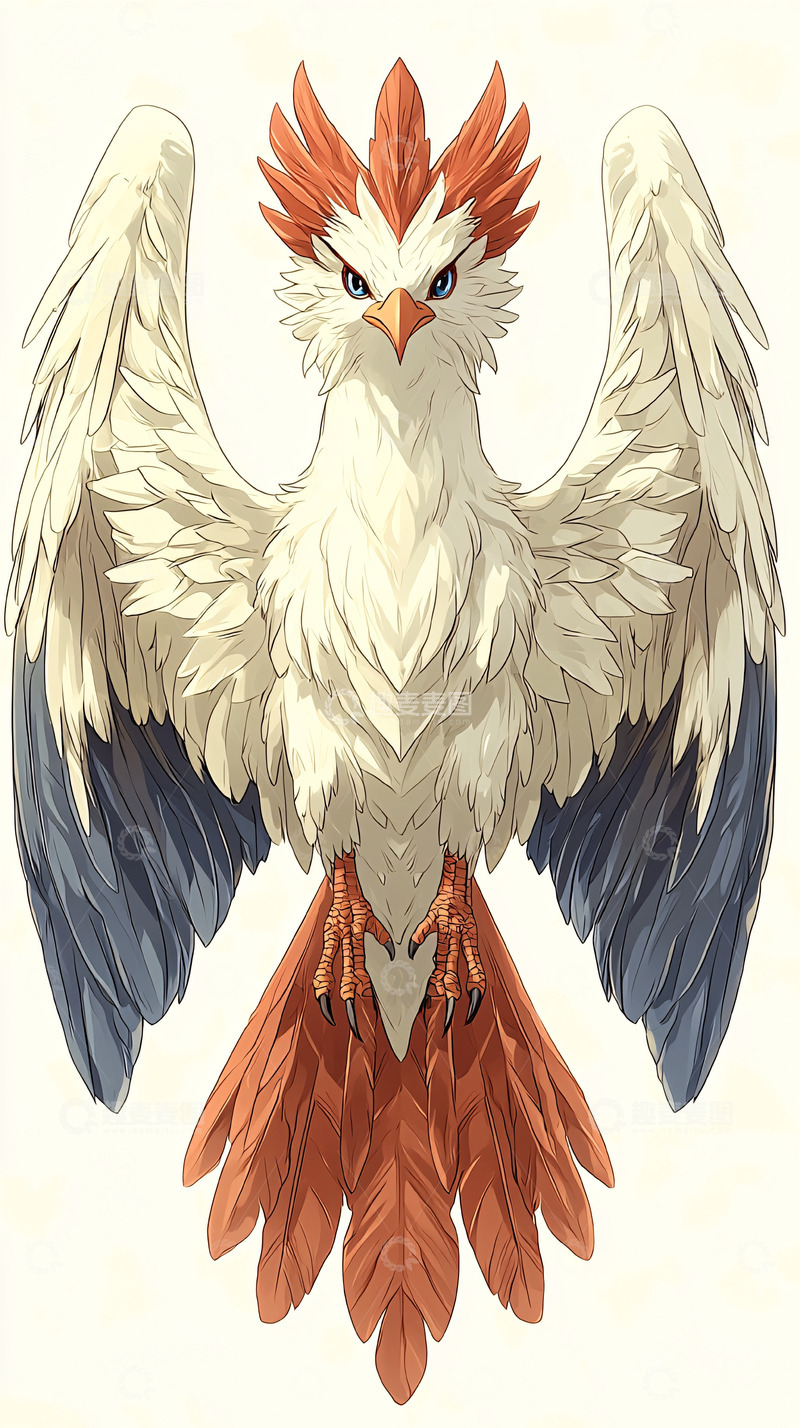 高清大图下载【趣麦麦图】火红羽毛的鸟类图