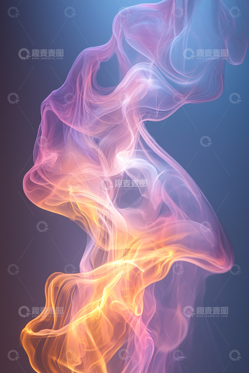 高清大图下载【趣麦麦图】彩色烟雾飘渺