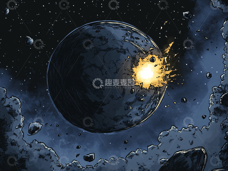高清大图下载【趣麦麦图】星球爆炸