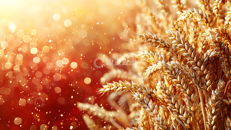 高清大图下载【趣麦麦图】阳光麦穗金色秋天