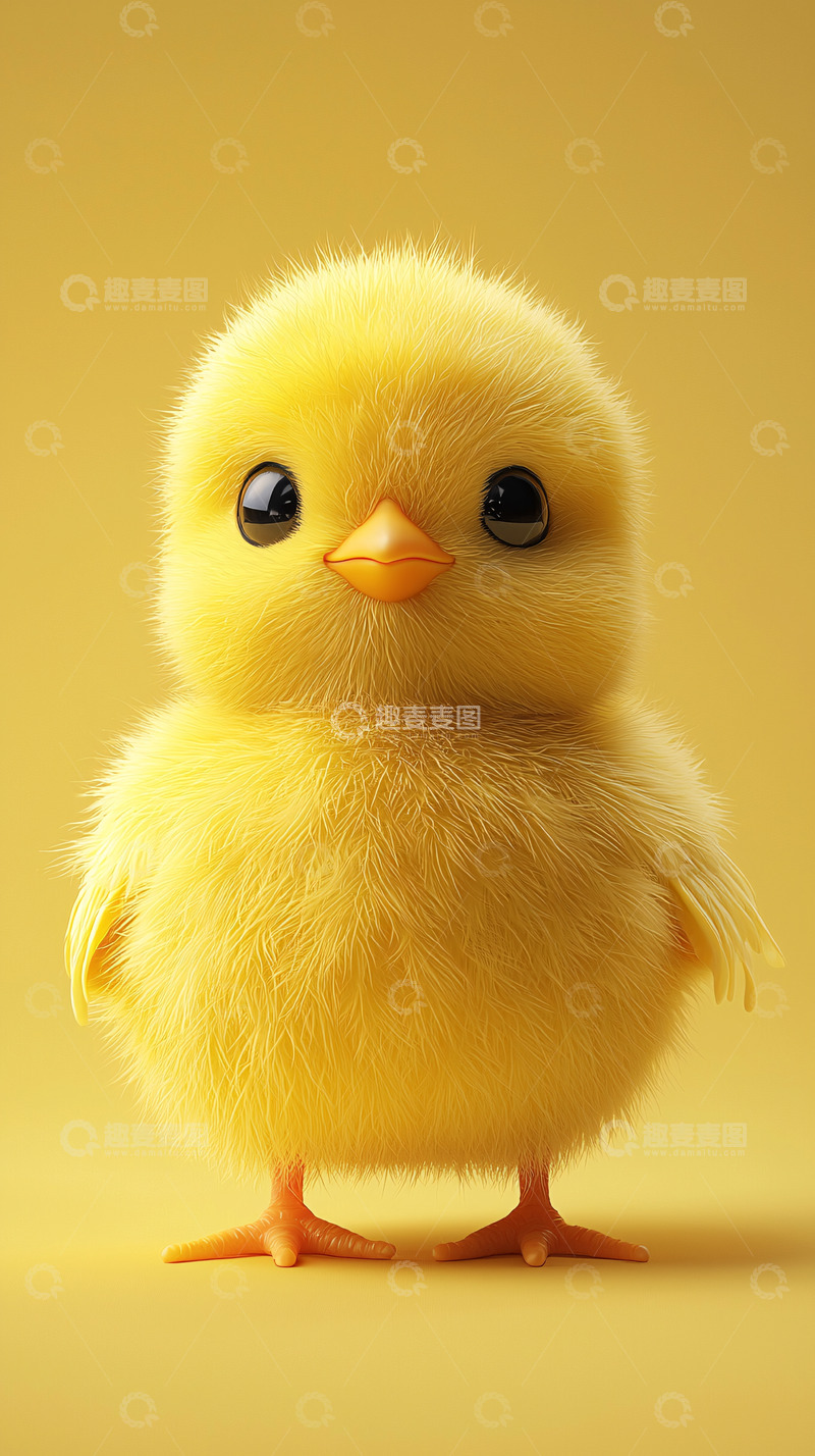 高清大图下载【趣麦麦图】可爱的小黄鸡