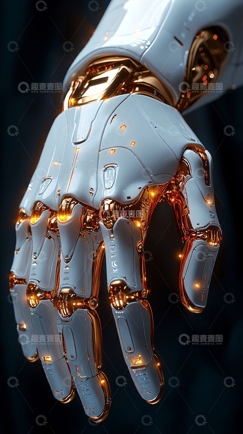 高清大图下载【趣麦麦图】未来科技感机械手臂