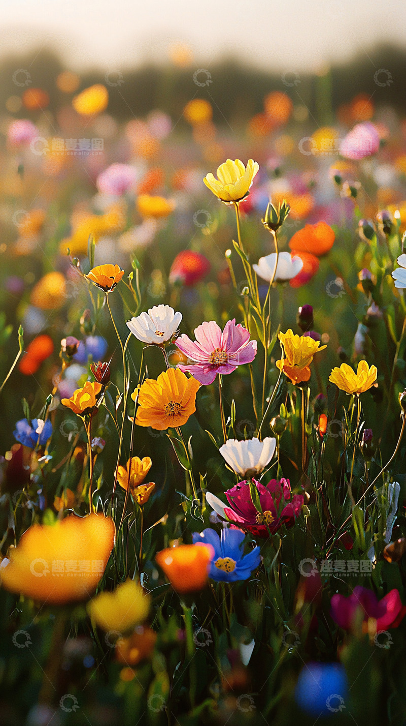 高清大图下载【趣麦麦图】五彩缤纷的花朵盛开