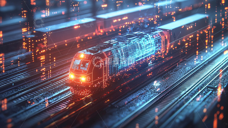 高清大图下载【趣麦麦图】未来科技感火车