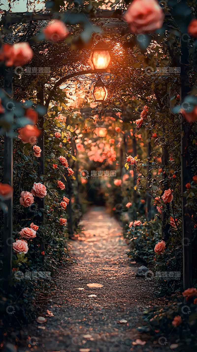 高清大图下载【趣麦麦图】玫瑰花廊