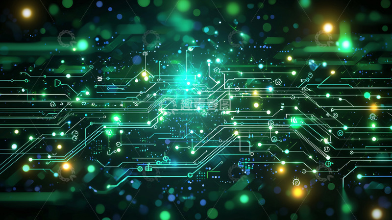 高清大图下载【趣麦麦图】科技感炫酷电路背景图