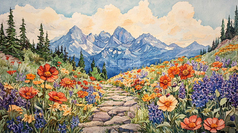 高清大图下载【趣麦麦图】水彩画