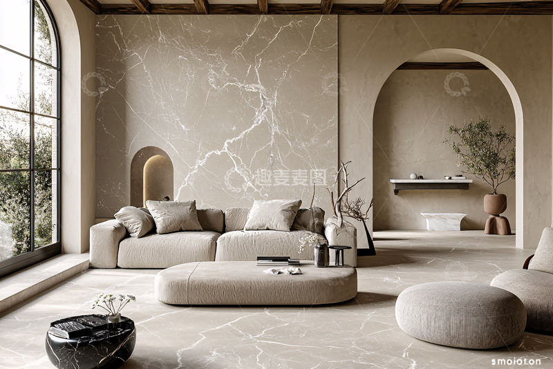 高清大图下载【趣麦麦图】极简轻奢现代客厅设计