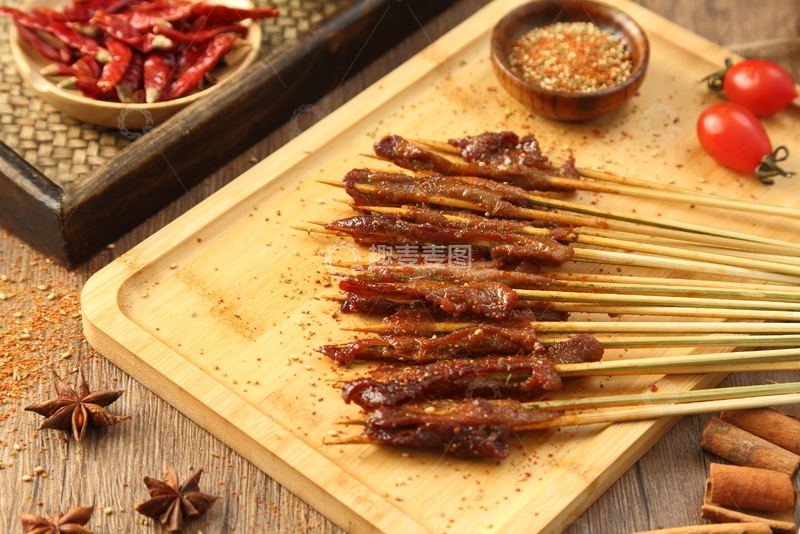 高清大图下载【趣麦麦图】蜜汁口味小串生肉串