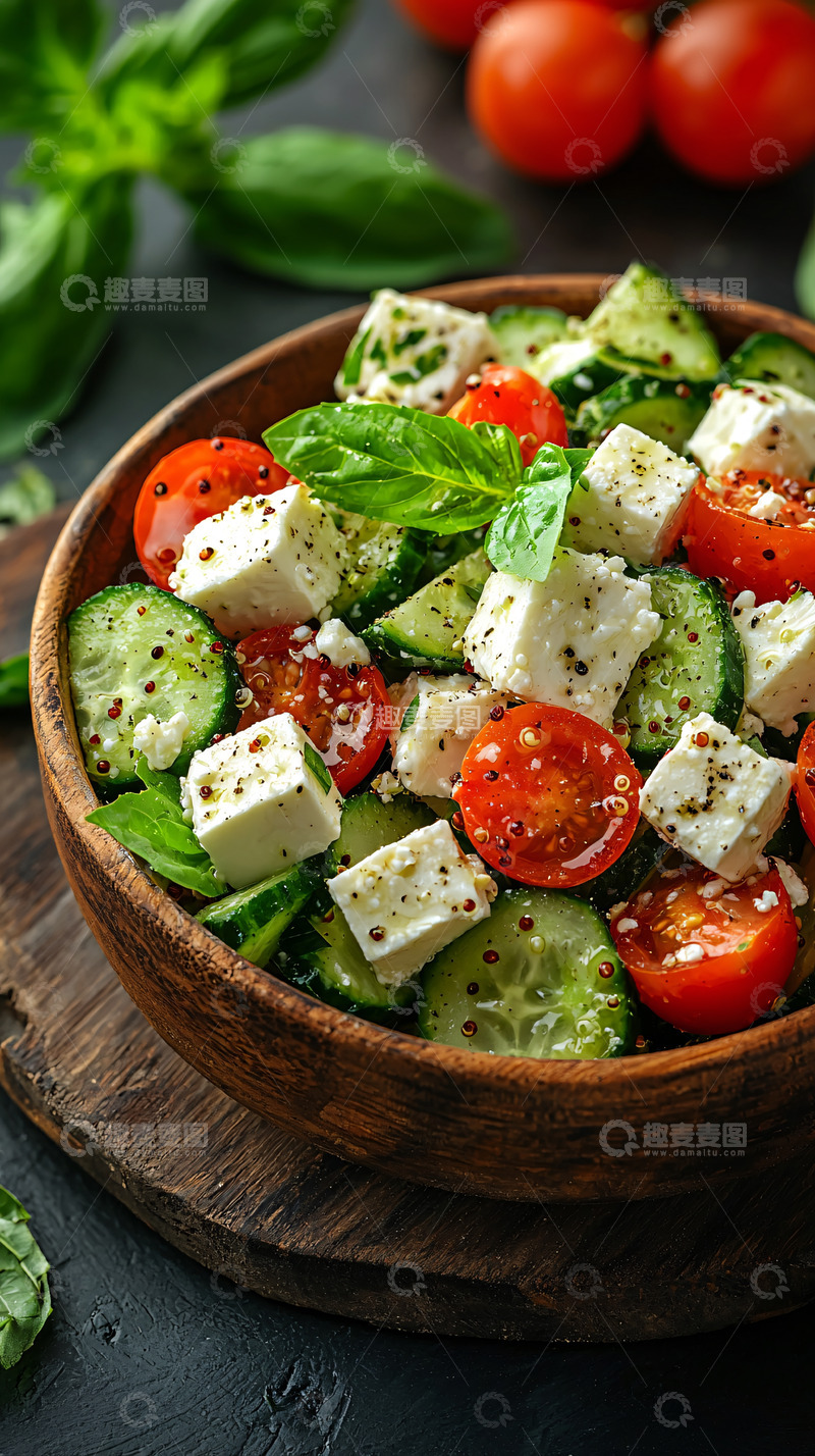高清大图下载【趣麦麦图】清新健康的希腊沙拉