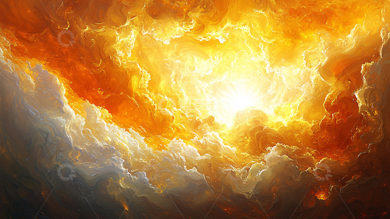 高清大图下载【趣麦麦图】燃烧的云彩