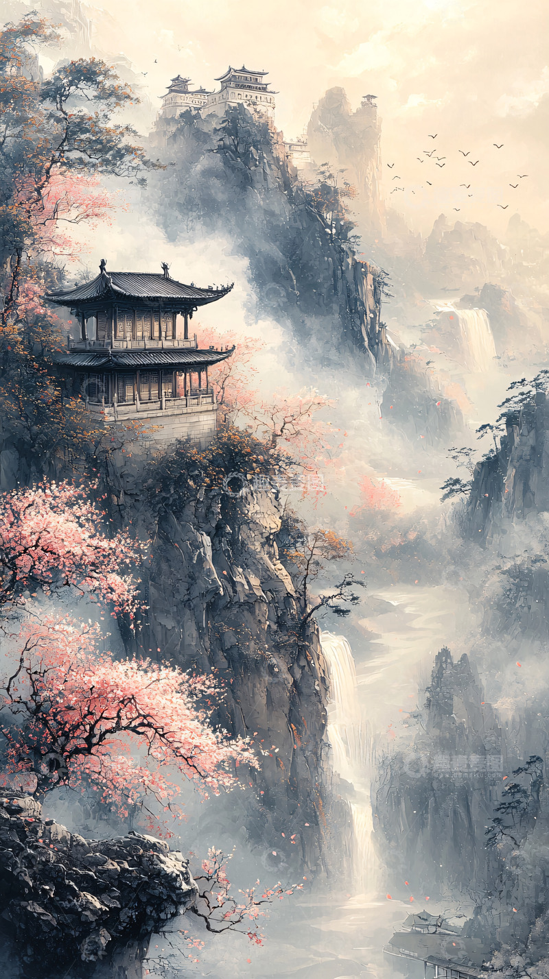 高清大图下载【趣麦麦图】水墨画山水