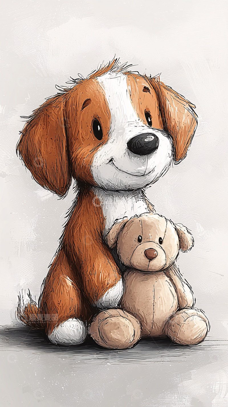 高清大图下载【趣麦麦图】卡通小狗
