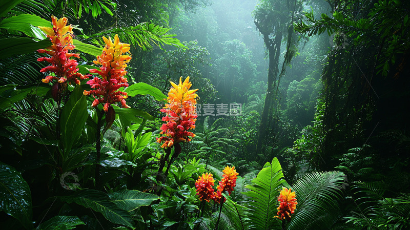 高清大图下载【趣麦麦图】郁郁葱葱的热带雨林景象