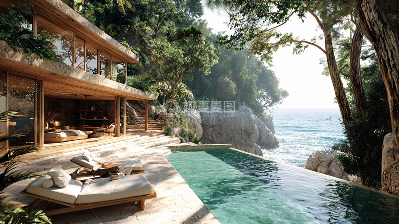 高清大图下载【趣麦麦图】海边别墅