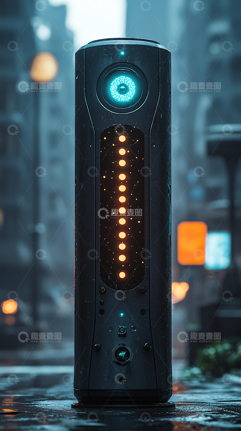 高清大图下载【趣麦麦图】未来科技感柱状设备