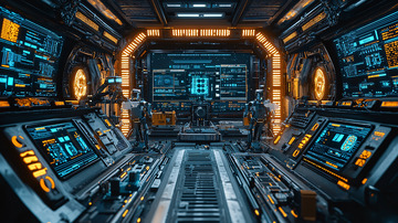 科幻飞船驾驶舱