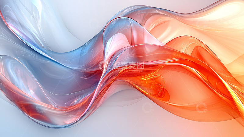 高清大图下载【趣麦麦图】抽象水彩波纹背景