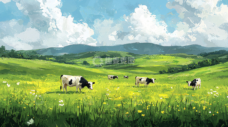 高清大图下载【趣麦麦图】田园牧歌风格油画