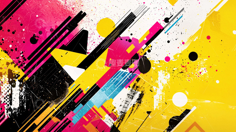 高清大图下载【趣麦麦图】抽象几何背景