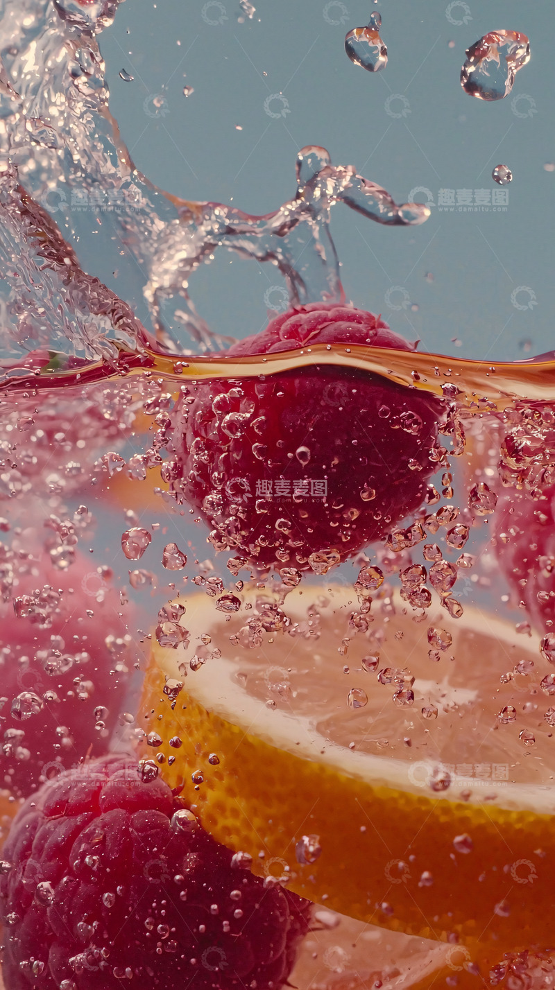 高清大图下载【趣麦麦图】水果在水中飞溅