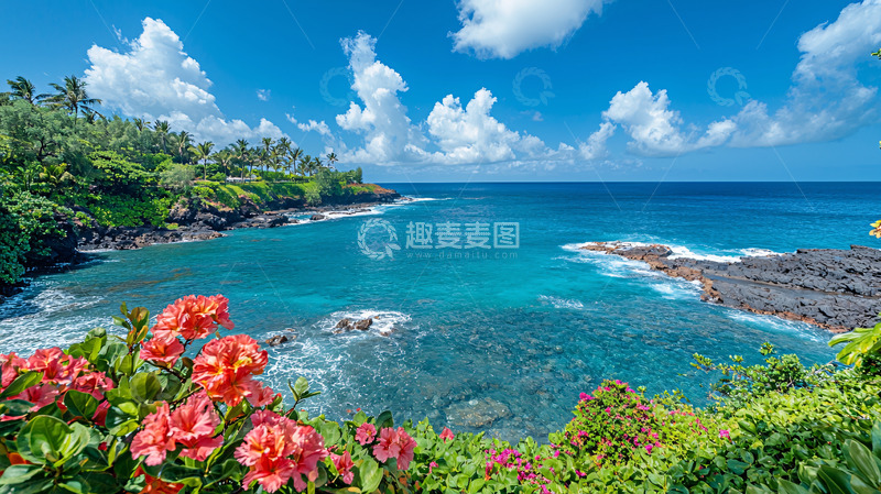 高清大图下载【趣麦麦图】碧海蓝天热带海滩