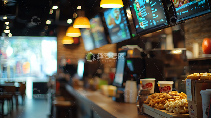 高清大图下载【趣麦麦图】快餐店内部环境