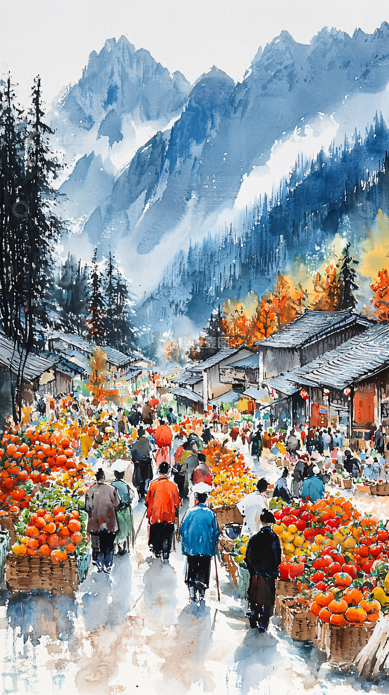 高清大图下载【趣麦麦图】水彩画