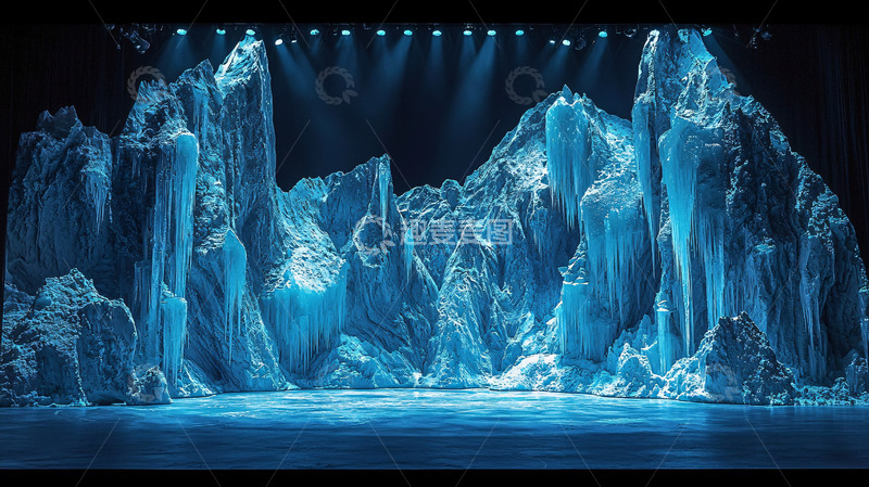 高清大图下载【趣麦麦图】冰雪奇缘舞台背景