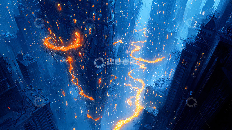 高清大图下载【趣麦麦图】未来都市夜景47
