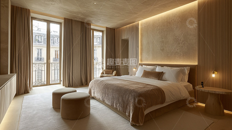 高清大图下载【趣麦麦图】极简风卧室设计