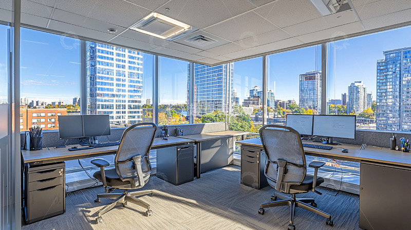 高清大图下载【趣麦麦图】明亮舒适的现代化办公室