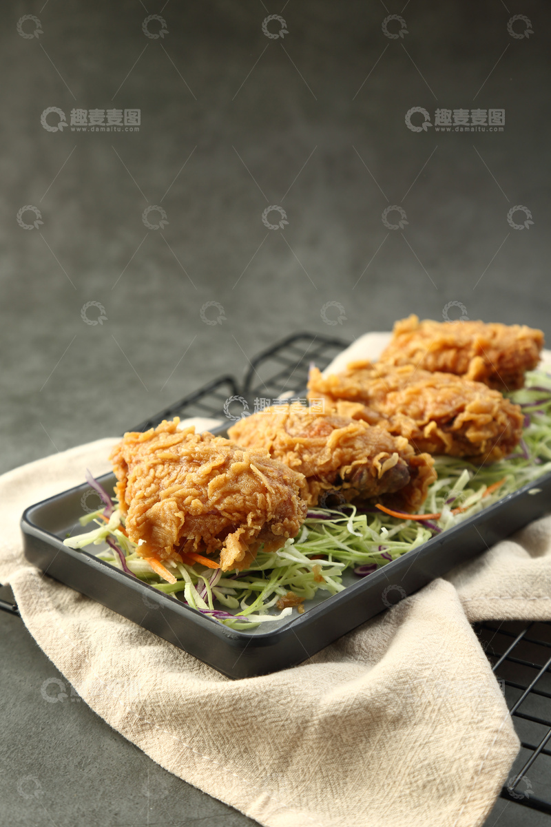 高清大图下载【趣麦麦图】香酥鸡中翅小吃1