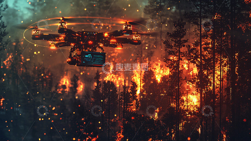 高清大图下载【趣麦麦图】森林火灾