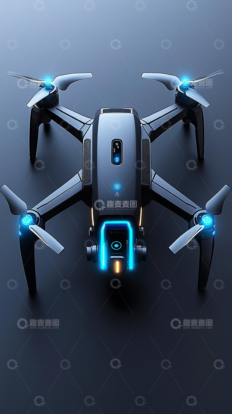 高清大图下载【趣麦麦图】未来科技感无人机