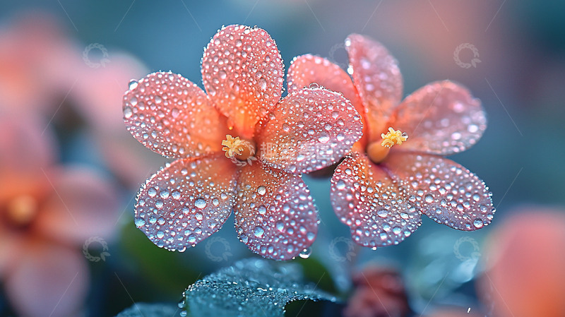 高清大图下载【趣麦麦图】水珠花朵特写