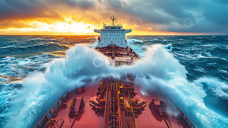 高清大图下载【趣麦麦图】巨轮破浪前行