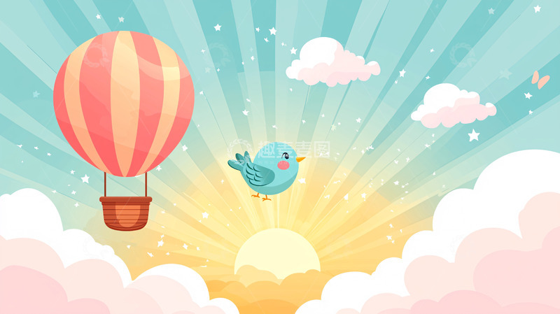 高清大图下载【趣麦麦图】热气球