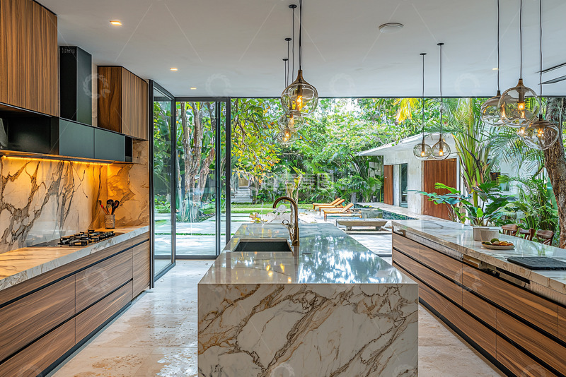 高清大图下载【趣麦麦图】现代简约开放式厨房