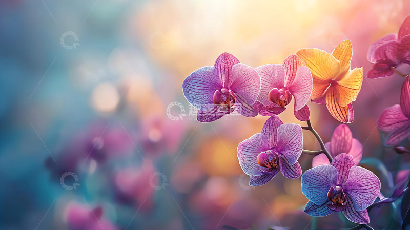 高清大图下载【趣麦麦图】阳光下盛开的兰花