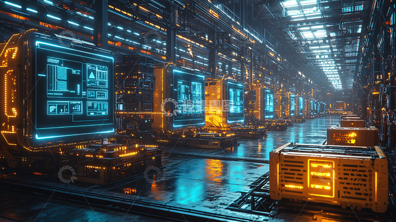 高清大图下载【趣麦麦图】未来科技服务器机房