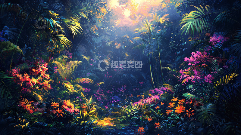 高清大图下载【趣麦麦图】梦幻雨林