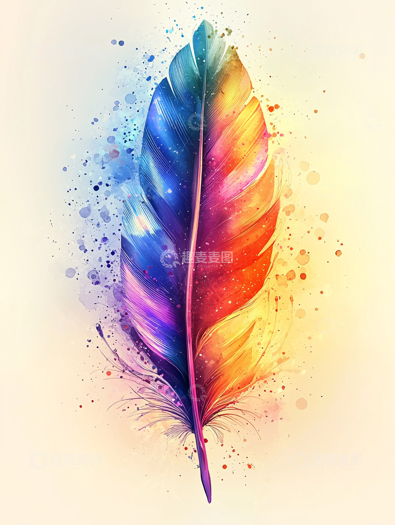 高清大图下载【趣麦麦图】彩色羽毛