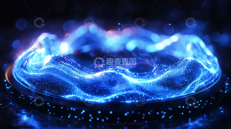 高清大图下载【趣麦麦图】蓝色火焰环
