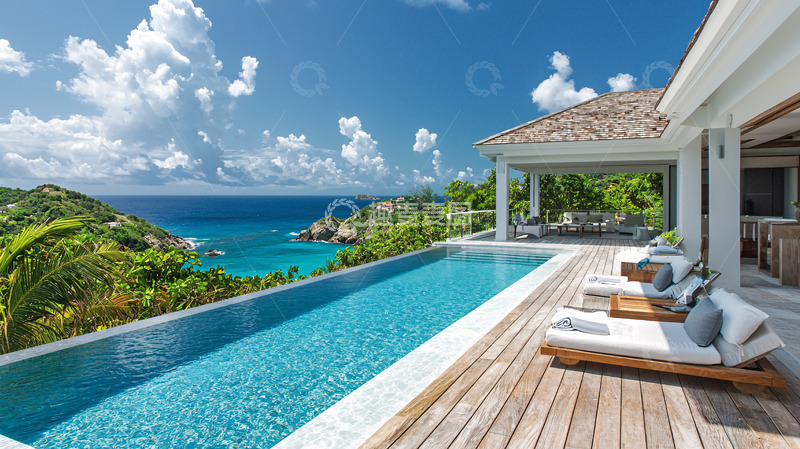 高清大图下载【趣麦麦图】海景别墅泳池度假