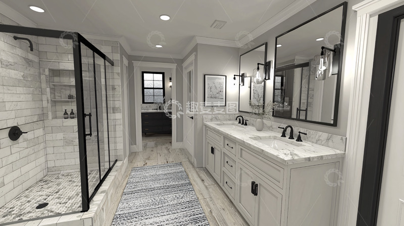 高清大图下载【趣麦麦图】现代简约浴室