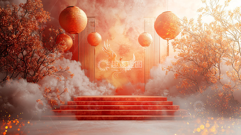 高清大图下载【趣麦麦图】红灯笼梦幻仙境