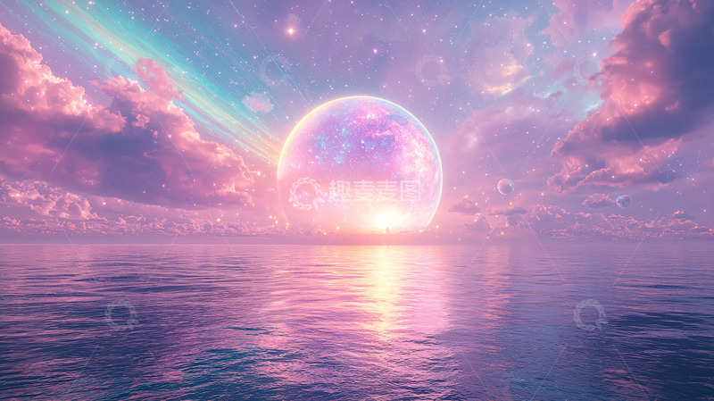 高清大图下载【趣麦麦图】梦幻粉色宇宙