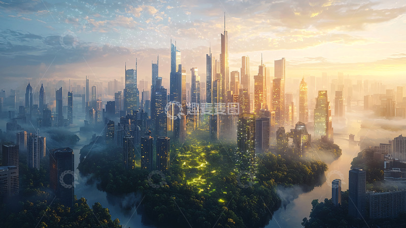 高清大图下载【趣麦麦图】未来都市